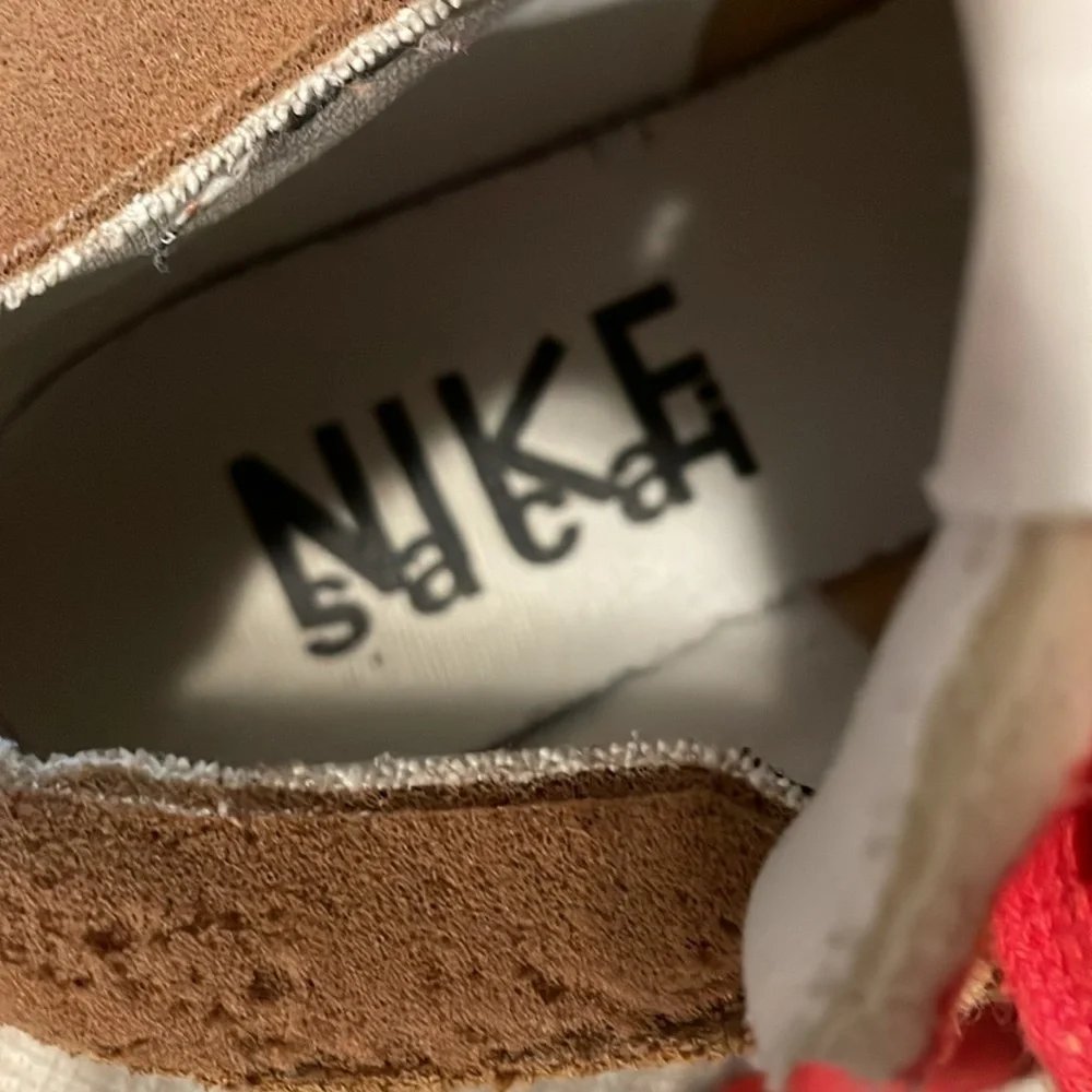 Nike Sacai Blazer Sneakers Men Size 5 LowRider Brown Red - Picture 10 of 11